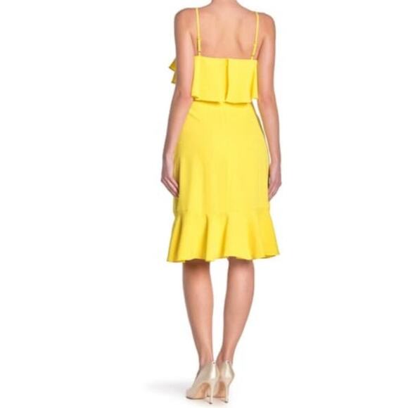 NWT Trina Turk Mosey Ruffled Sleeveless Yellow Buttercup Spaghetti Strap Dress 8 - Picture 2 of 9